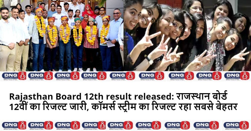 Rajasthan Board 12th result released